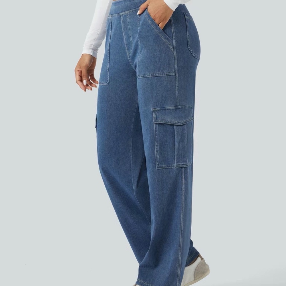 HALARA Women's Denim Wide Leg Jeans